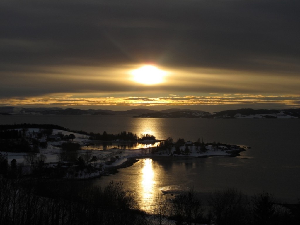 Sunset at Trondheimsfjord