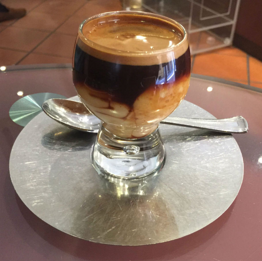 Fiordilatte coffee at Aroma, Bologna